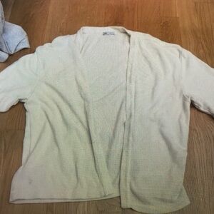 Men's Cream Cardigan Sweater